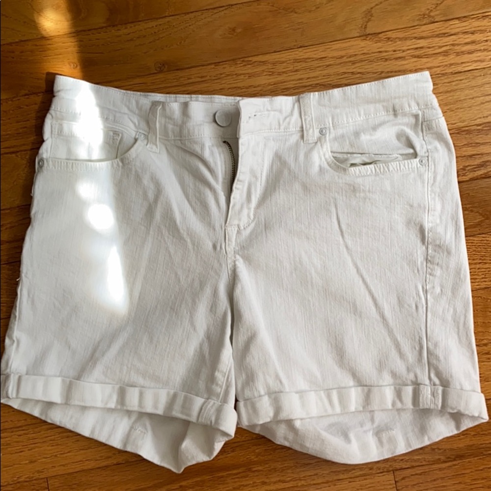 Vintage America - White Jean Shorts
